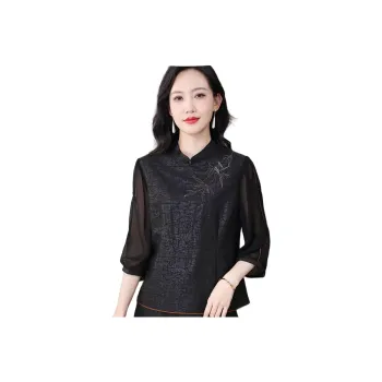Yi Mengyuan Silk Shirt Women's Black