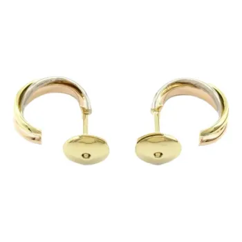 CARTIER 18K White Gold Earrings Women's Gold