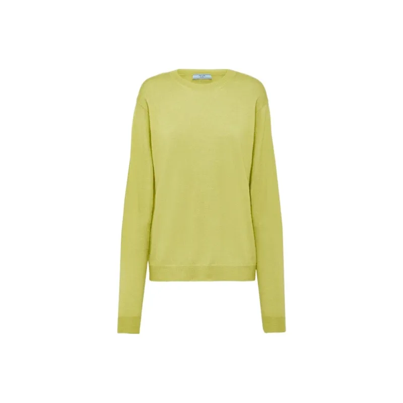 PRADA SS24 Cashmere Sweater Women's Lime Green-0