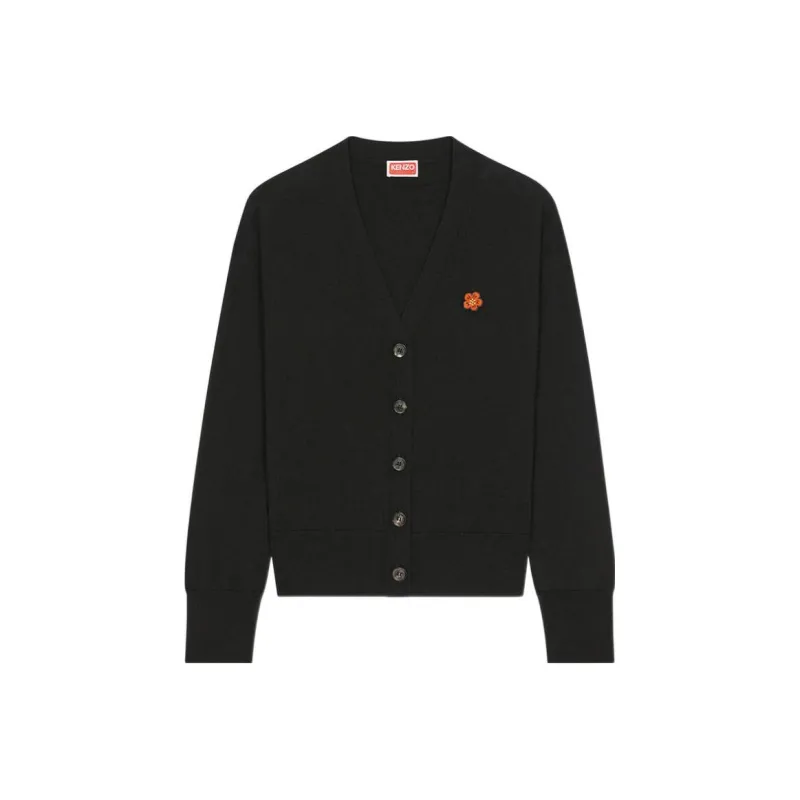 KENZO Boke Flower Embroidered Cardigan 'Black'-0