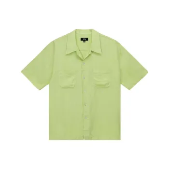 Stussy Contrast Pick Stitched Shirt Lime