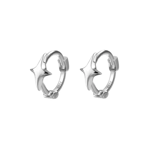 GUDUD S999 COISE 999 Fine Silver Earrings Womens