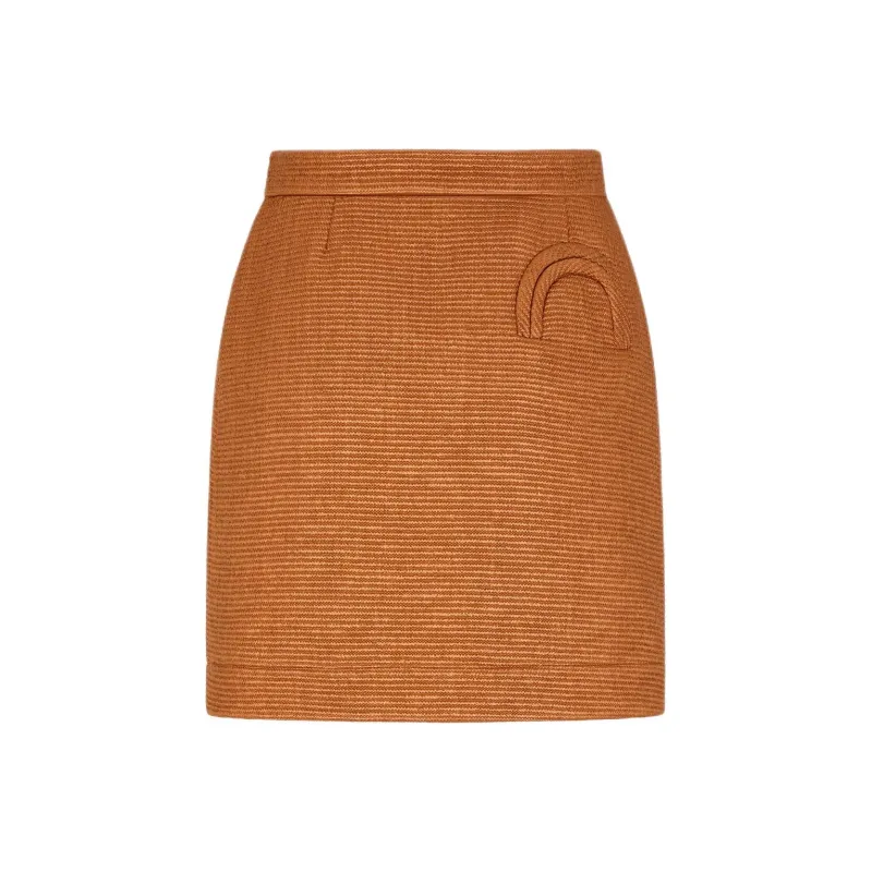 Blaze Milano SS25 Casual Short Skirts Women's Orange-1