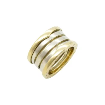 BVLGARI 2010s 18K Yellow And White Gold Limited Edition B.Zero1 Ring