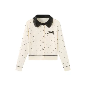 Fish Rabbits Knitwear Women's Polka Dot Apricot