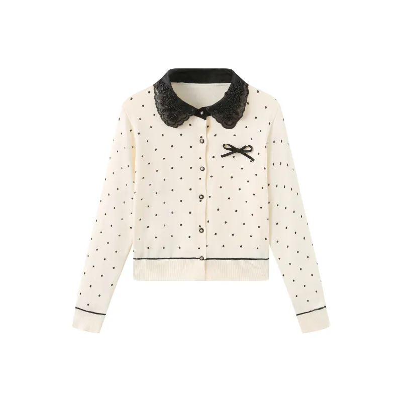 Fish Rabbits Knitwear Women's Polka Dot Apricot-0