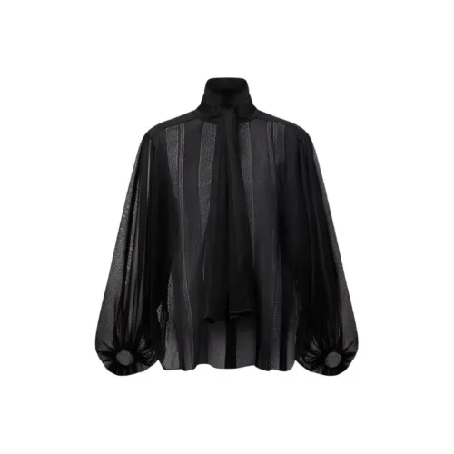 LOUIS VUITTON Sheer Stripe Knit Blouse