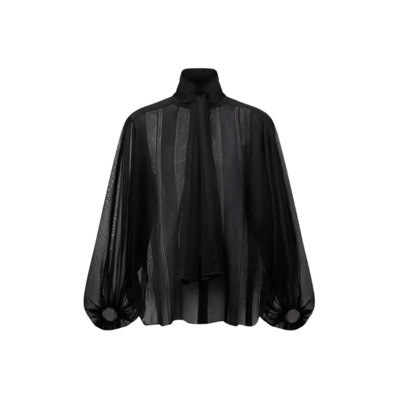 LOUIS VUITTON Sheer Stripe Knit Blouse-0