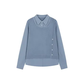 IHIMI Knitwear Women's Gray Blue