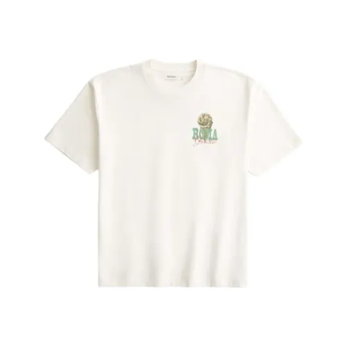 Hollister T Shirts Men Cream