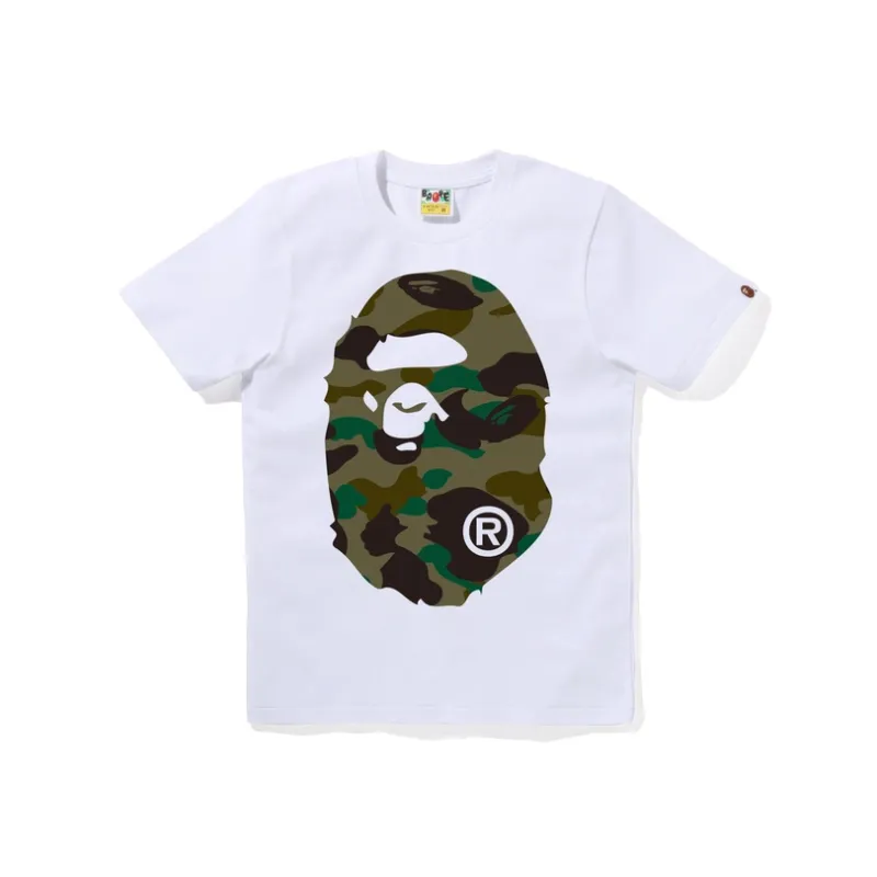 A BATHING APE A BATHING APE 1st Camo Big Ape Head Rlx Tee Black/Green-4