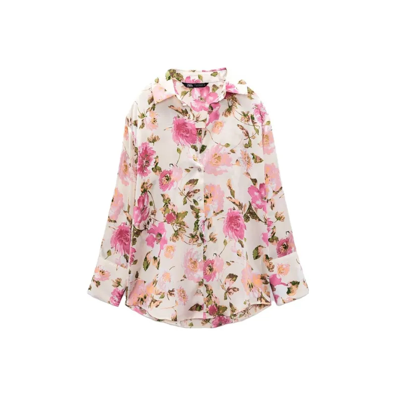 ZARA Shirts Women's Light Pink-0