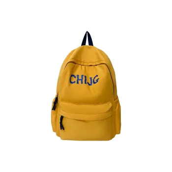 Single Warehouse Composite Cloth Backpack Unisex Yellow/Dark Blue/Black