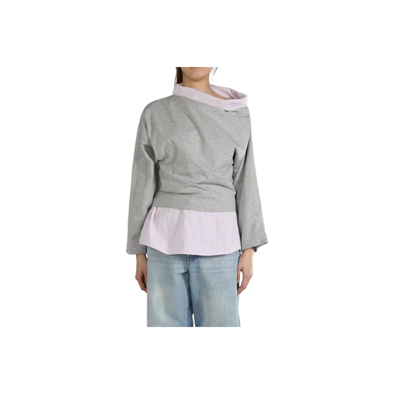 DRIES VAN NOTEN Henies Top Grey Melange-0
