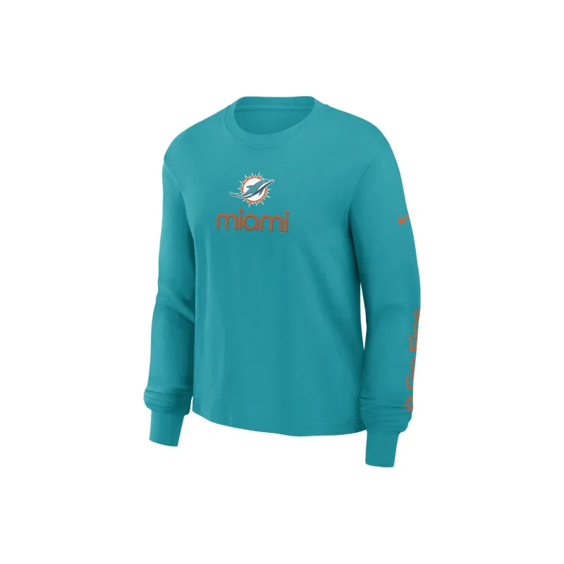 Nike Miami Dolphins Boxy Women's Nike Nfl Long Sleeve T Shirt-0