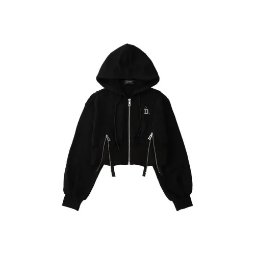 D.Desirable FW24 블랙 여성 맨투맨