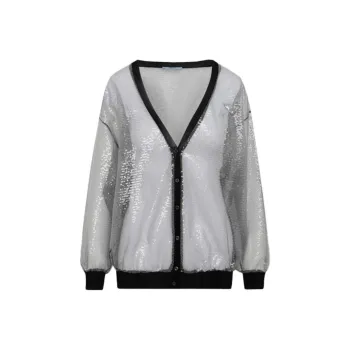 PRADA Sequins Button Up Cardigan