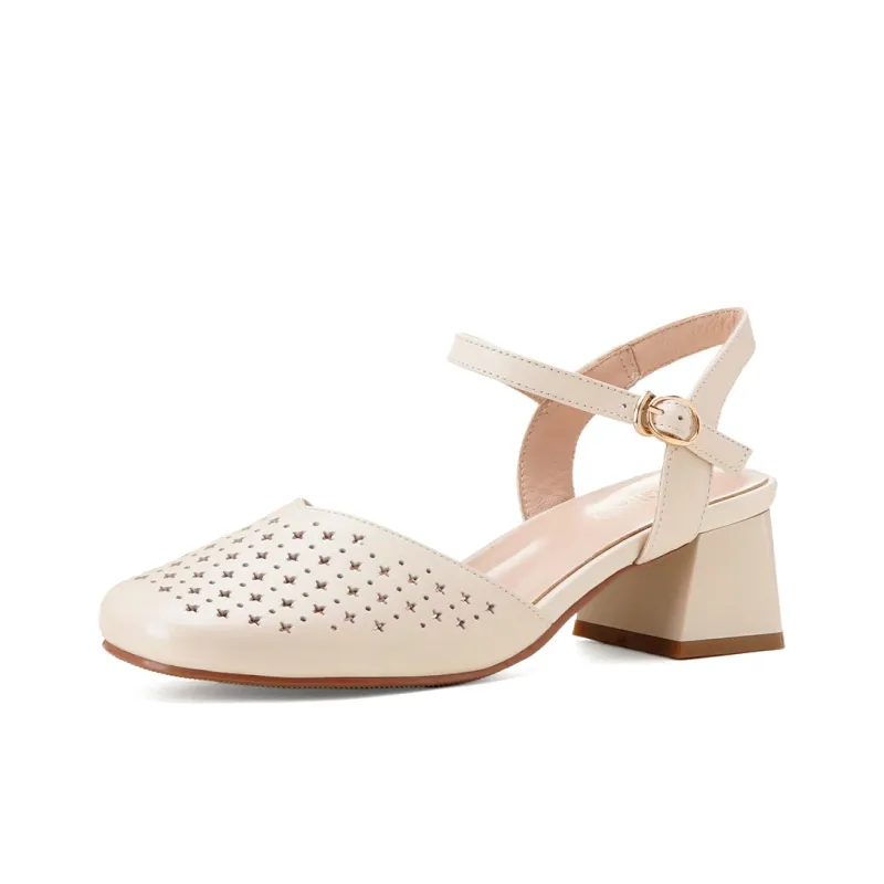GOLDLION Chunky Heel High Heels Women's-1