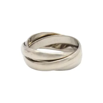 Cartier 2010s 18K White Gold Trinity Ring