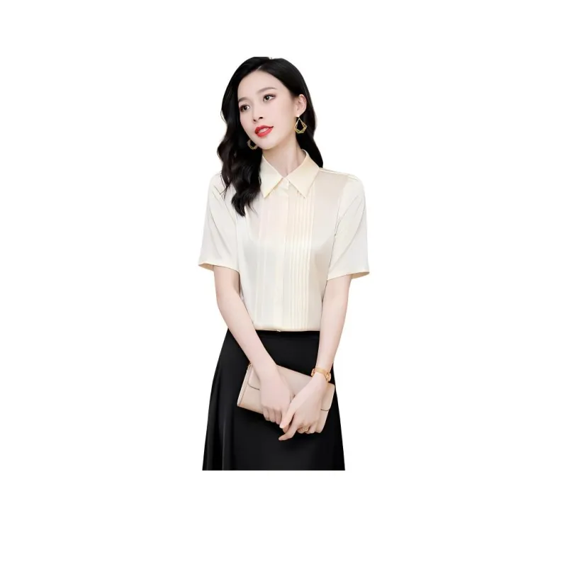 Yi Mengyuan Heavyweight Mulberry Silk Silk Shirt Women's-2
