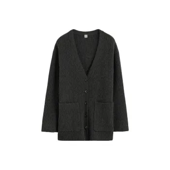 Toteme Mélange effect Wool V neck Cardigan