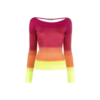 GCDS Colour block Ribbed knit Jumper
