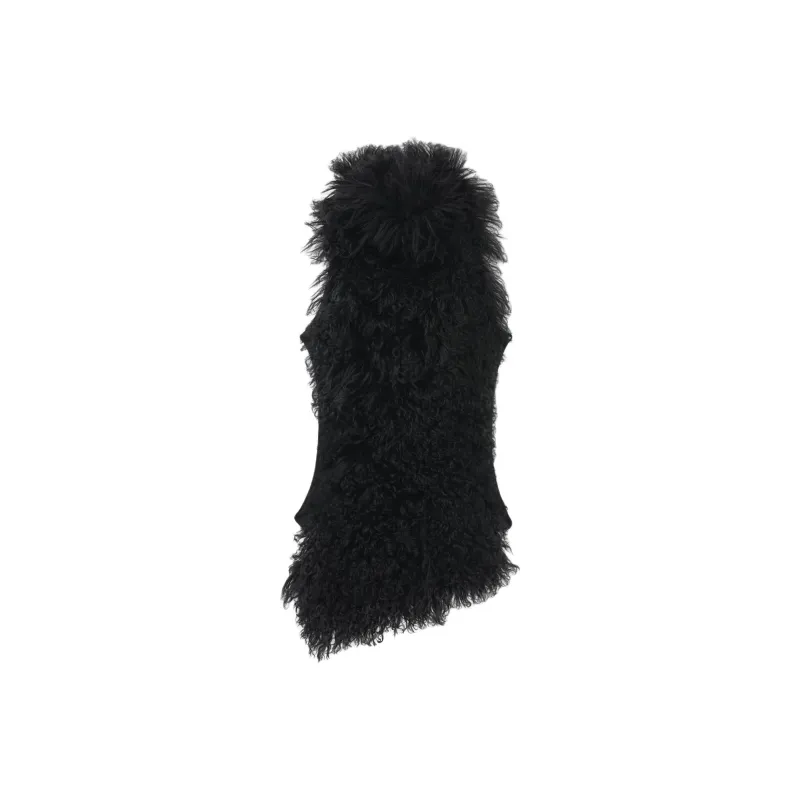 Alexander McQueen Shearling Sleeveless Top-0