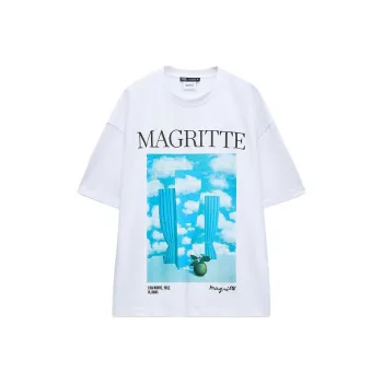 ZARA x YISHUJIA LIANMINGKUAN Drop Shoulder Sleeve T-Shirt Women's White