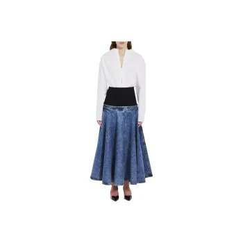 Alaia V Neck Drop Shoulder Shirt