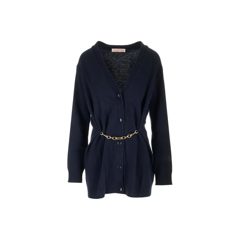 Valentino VLogo Signature V Neck Cardigan-0