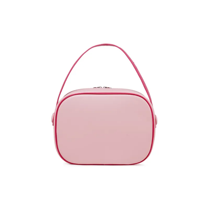 Farmacy PU Clutch Handbag Storage Bag Makeup Bag Regular Women's Yellow/Pink-6