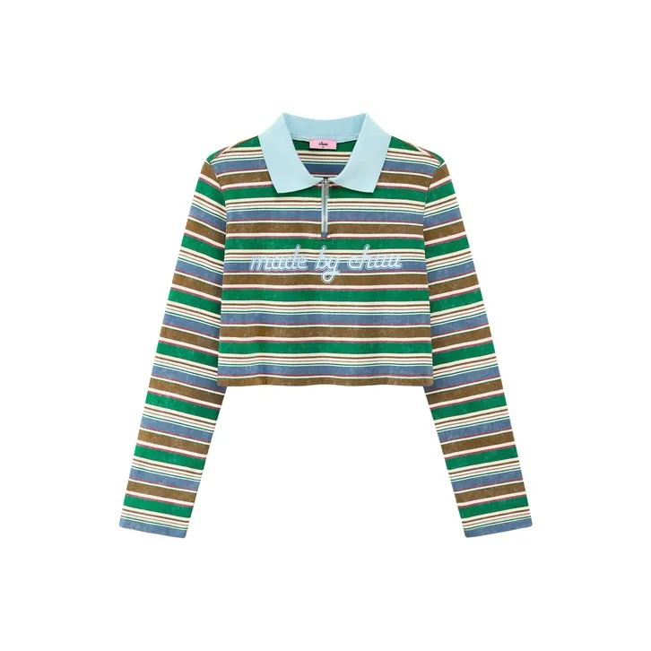 CHUU T Shirts Women's Green Stripes-0