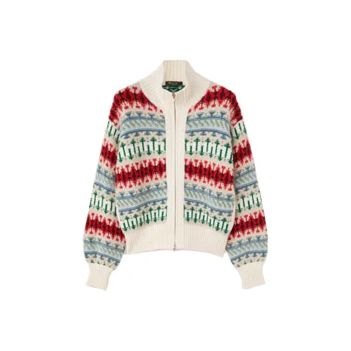 Loro Piana FW23 Holiday wiburg Bomber Jacket Jackets & Coats Women's Multicolor White