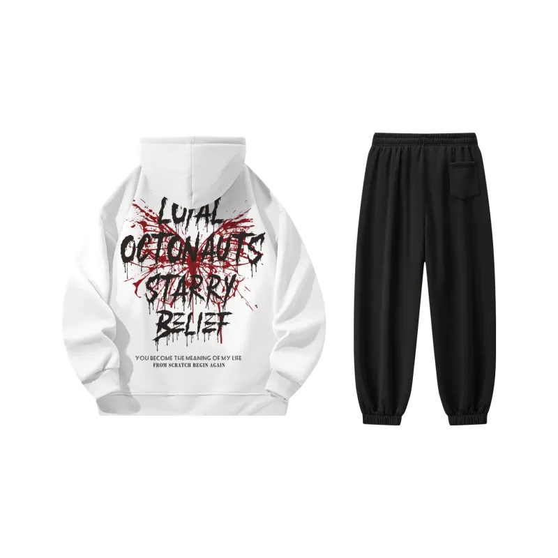 Small Columns Under The Sea Sweatshirt Set Unisex-30