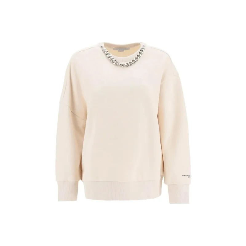 Stella McCartney Falabella Chain Detailed Crewneck Sweater-0