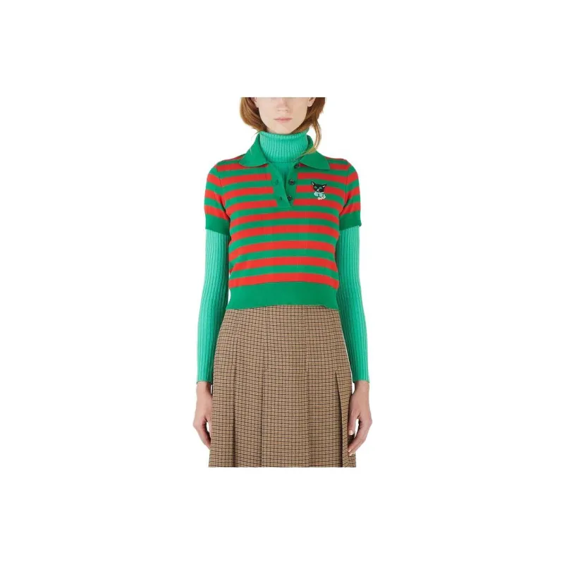 GUCCI Polo Shirts Women's Green-0