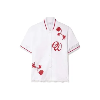 OFF WHITE Lace detailing Baseball Shirt