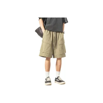 WOOD SOON Trendy Brand Knee Length Pants Casual Straight Fit Men's