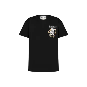 MOSCHINO Teddy Bear print Cotton T shirt