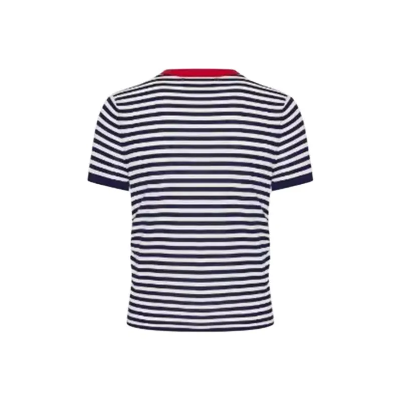 URBAN REVIVO T Shirt Women's Royal Blue Stripes-1
