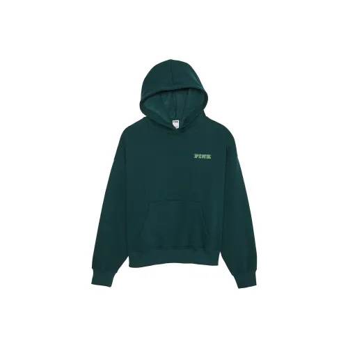 Victoria's Secret PINK Ivy Fleece Campus Hoodie / Deep Forest Sweatshirt Women's Dark Green
