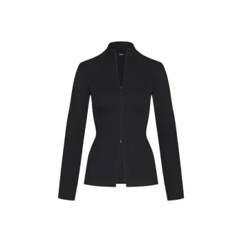 Khy SS24 DROP 007 Poplin Long Zip Shirt Women's Black