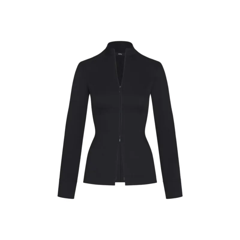 Khy SS24 DROP 007 Poplin Long Zip Shirt Women's Black-0