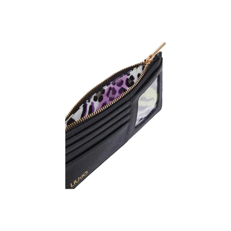 LIU·JO Logo Stamp Zipped Card Holder-3