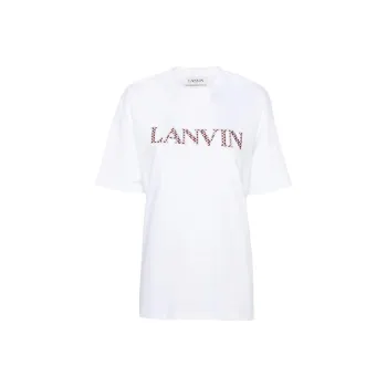 Lanvin Logo Embroidered Crewneck T Shirt