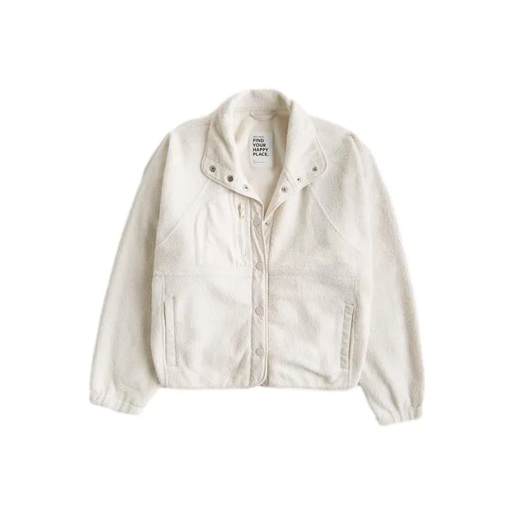 Hollister Jackets Coats Women's White-0