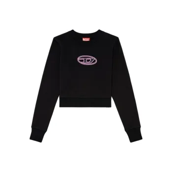 DIESEL F Slimmy Od Cut Out Logo Cropped Sweatshirt