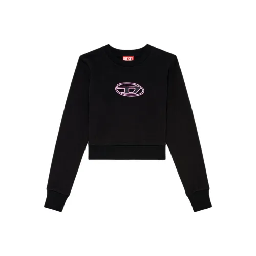 DIESEL F Slimmy Od Cut Out Logo Cropped Sweatshirt