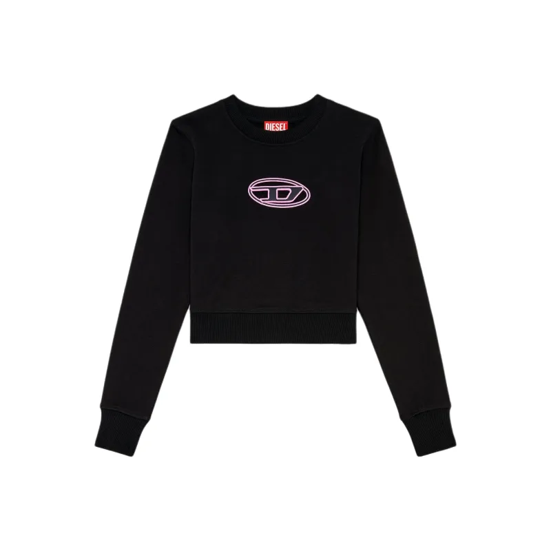 DIESEL F Slimmy Od Cut Out Logo Cropped Sweatshirt-0