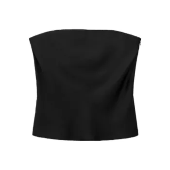 ZARA Strapless Tops Women's Black